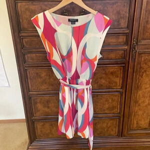 Marciano geometric print silk dress